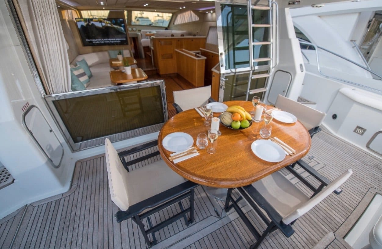 Aegean Gateaways beautiful yacht interior and exterior views in Mediterranean waters